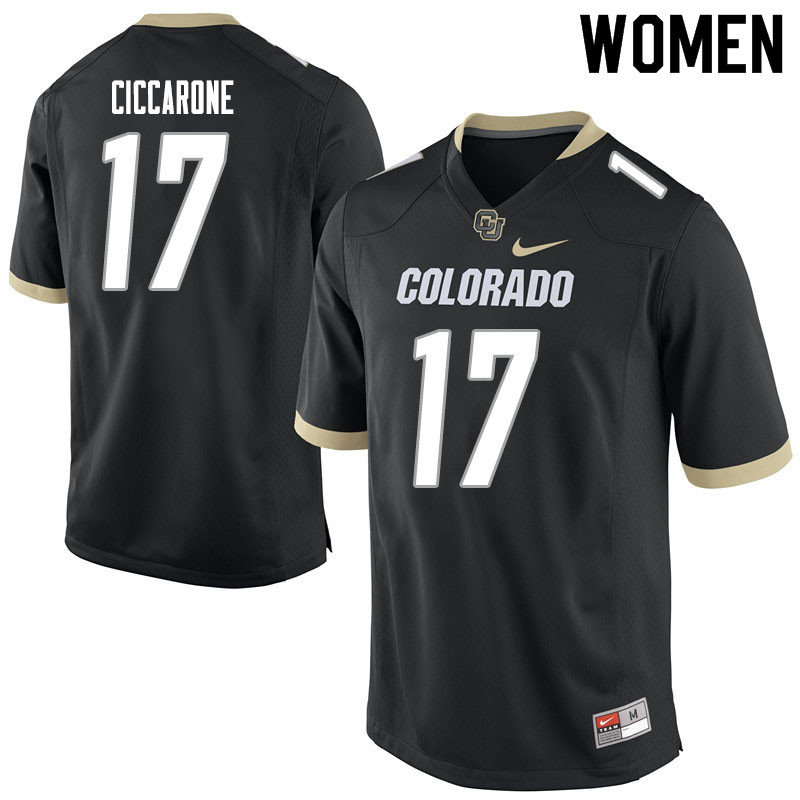 Women #17 Grant Ciccarone Colorado Buffaloes College Football Jerseys Sale-Black - Click Image to Close